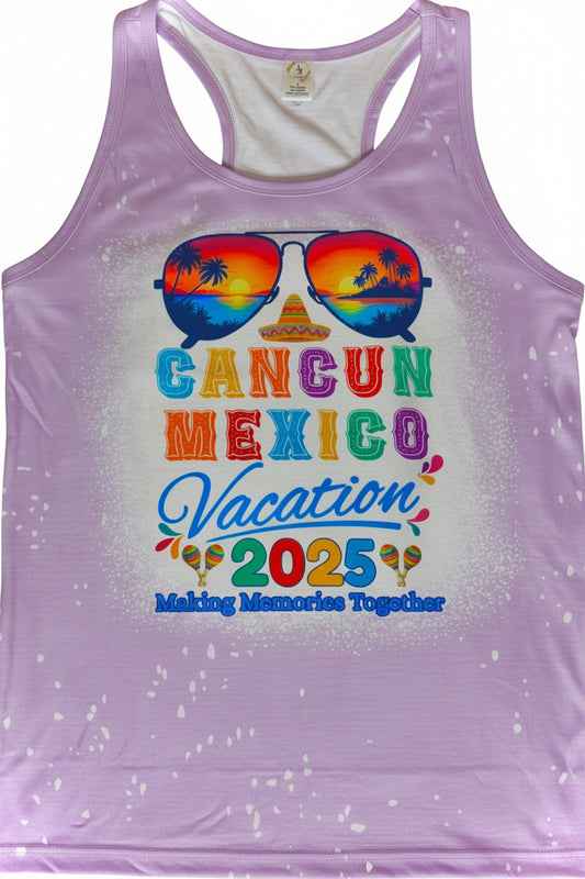 Tank Top WOMENS'S Scrunch Back Faux Bleached - MISC DESIGNS