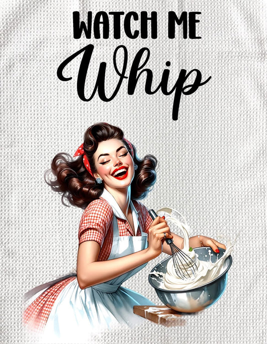 TOWELS - LADIES VINTAGE HOUSEWIFE WHISK