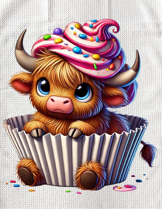 TOWELS - HIGHLAND COW SWEETS SITTING IN FOIL