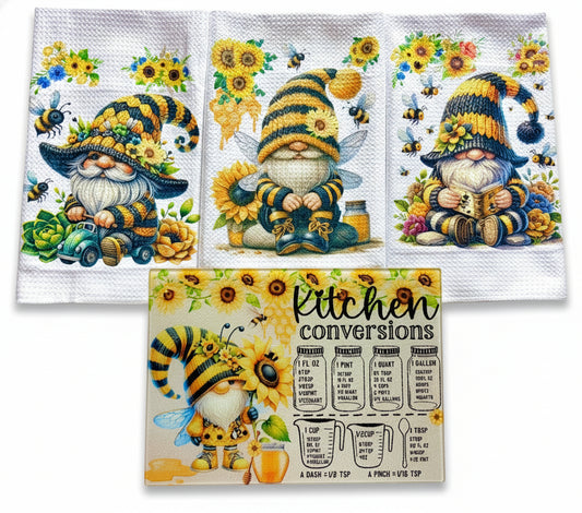 KITCHEN SET - GNOME BEE/HONEY CONVERSION (4 PIECE)