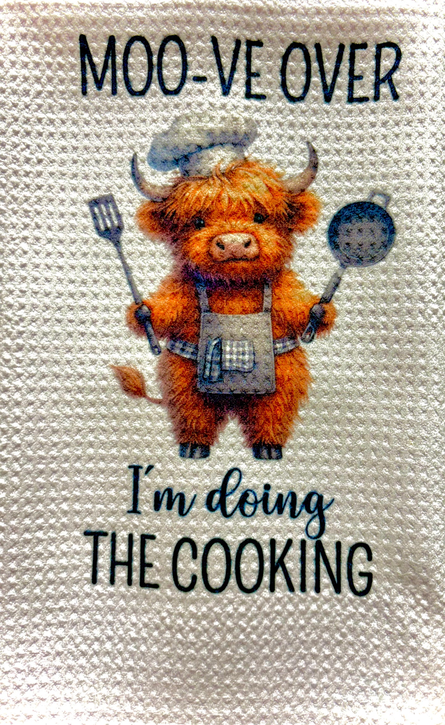 Towels - HIGHLAND COW FUNNY COOKING