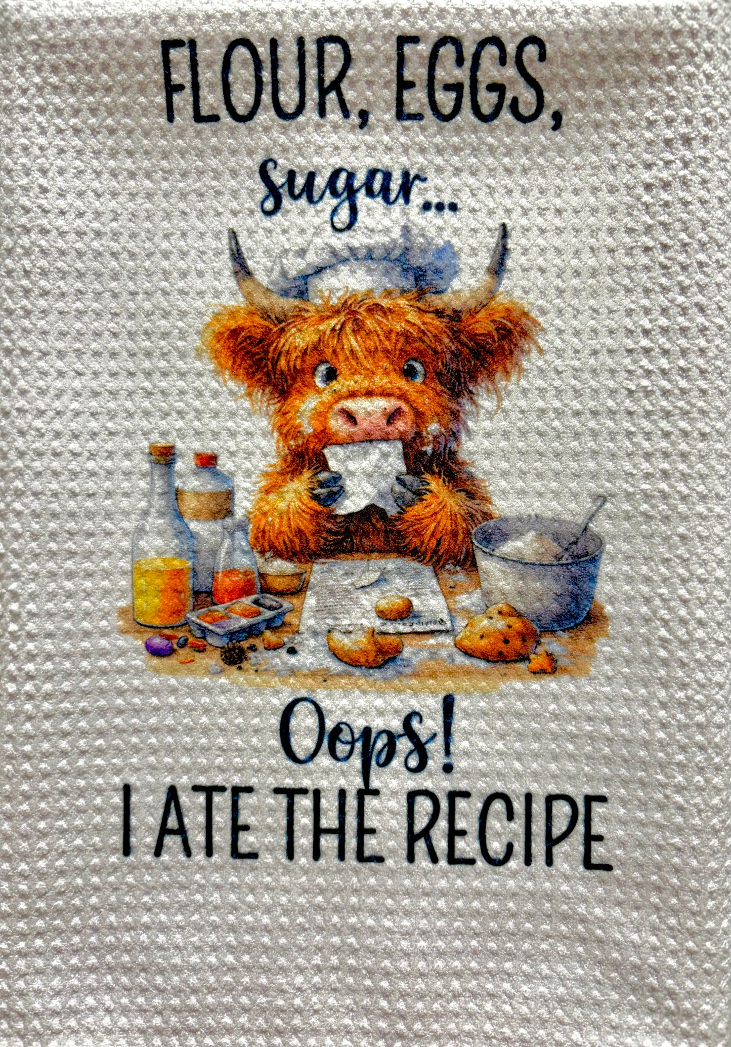 Towels - HIGHLAND COW FUNNY COOKING