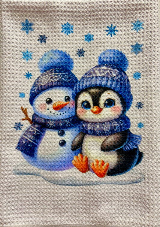 Towels - WINTER PENQUIN & SNOWMAN