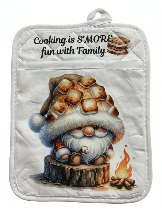 POT HOLDER - GNOME SMORE FUN