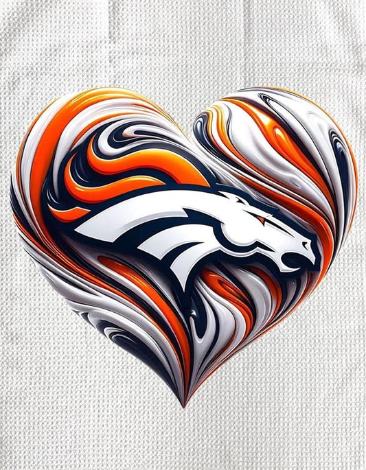 TOWELS - FOOTBALL DENVER BRONCOS HEART