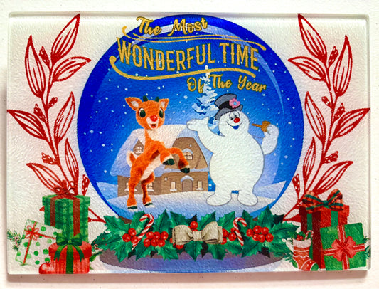 Cutting Board - CHRISTMAS RUDOLPH & FROSTY