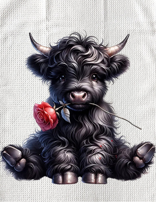 Towels - VALENTINES HIGHLAND COW ROMEO