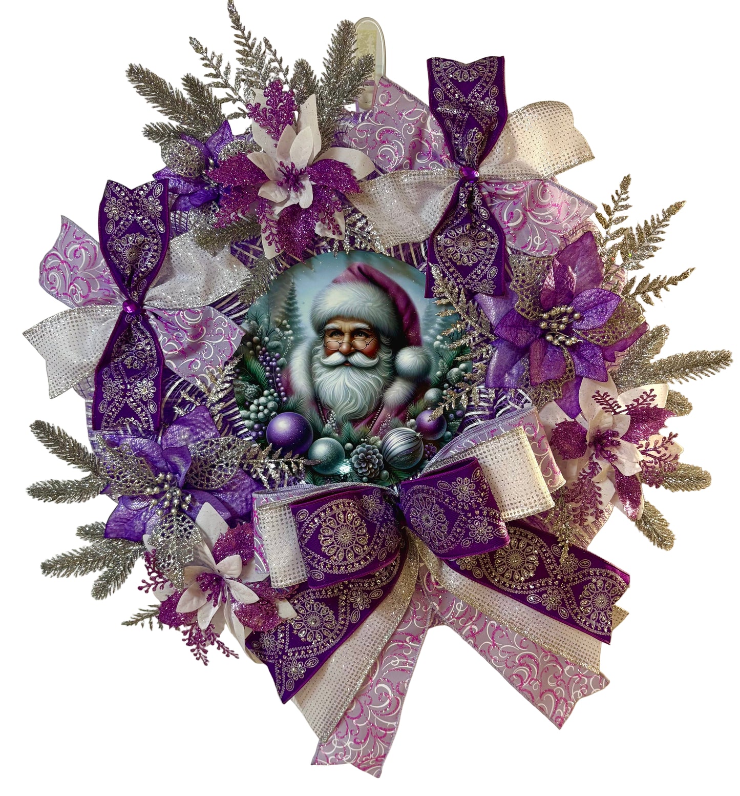 Christmas - Santa with Purple Decor- 18 inches