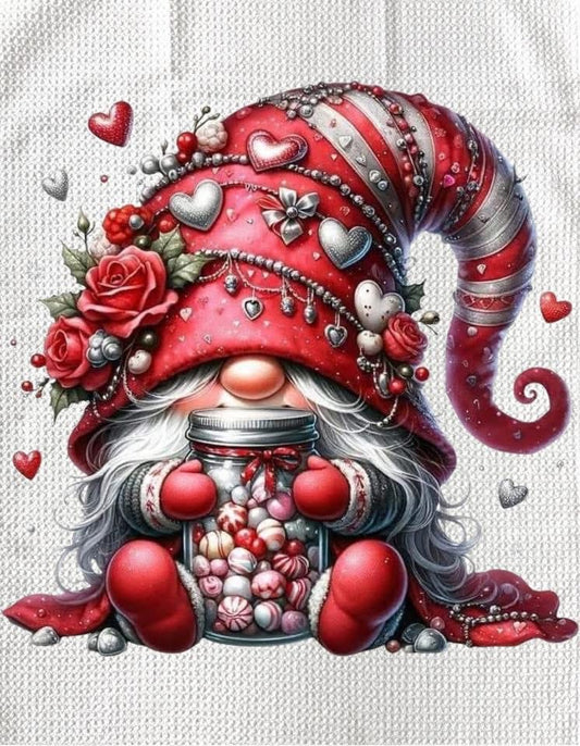 Towels - VALENTINES GNOME CANDY JAR