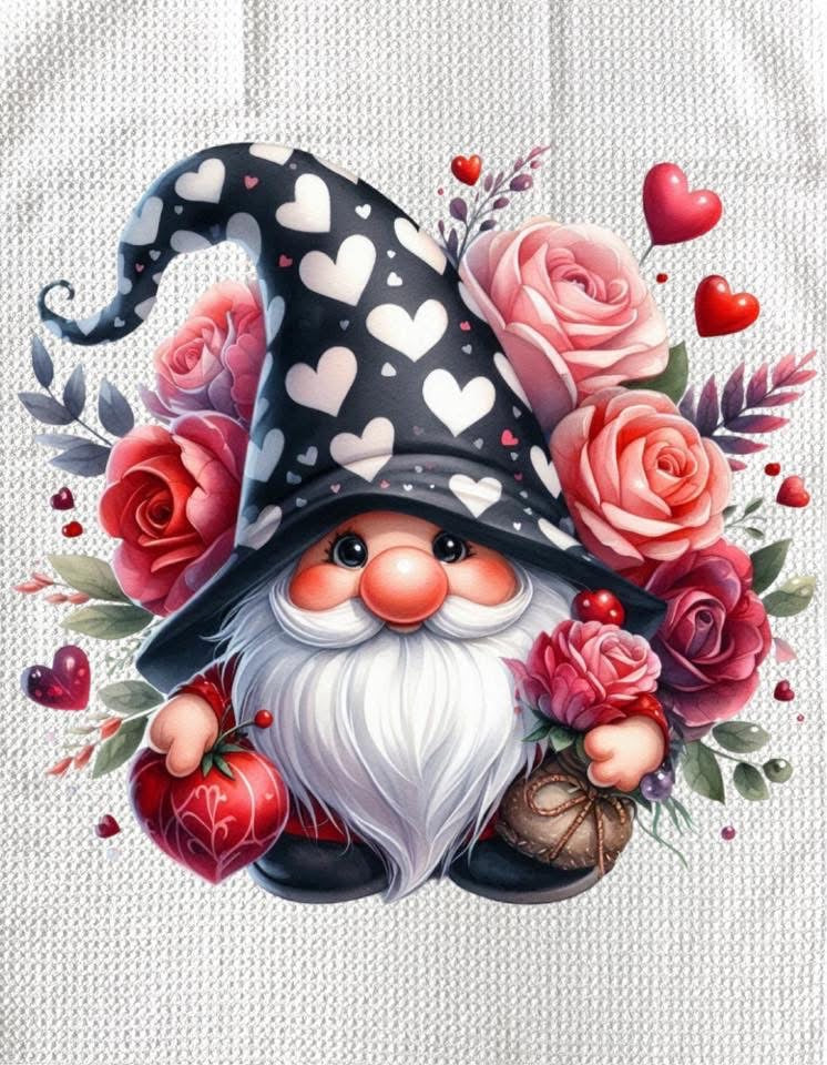 Towels - GNOME VALENTINES (BLACK HATS)