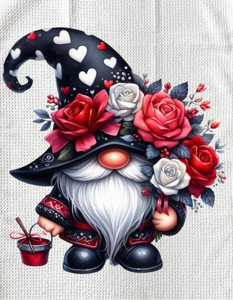 Towels - GNOME VALENTINES (BLACK HATS)