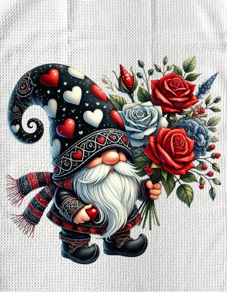 Towels - GNOME VALENTINES (BLACK HATS)