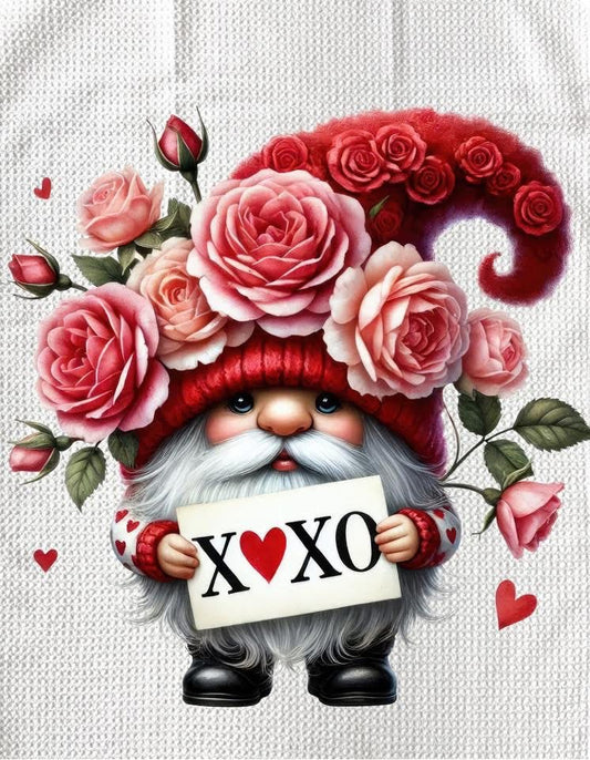 Towels - VALENTINES GNOME X HEART XO SIGN