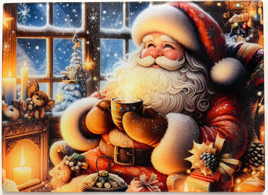 Cutting Board - CHRISTMAS SANTA COCOA