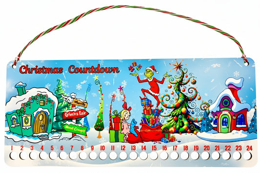 CANDY CANE COUNTDOWN - GRINCH ON PRESENTS