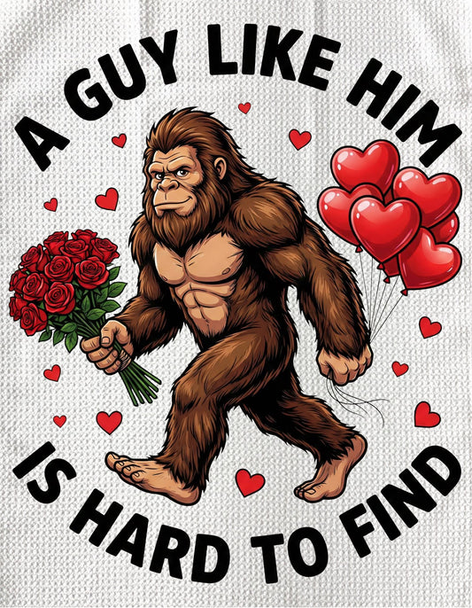 TOWELS - VALENTINE'S BIGFOOT A GUY LIKE HIM