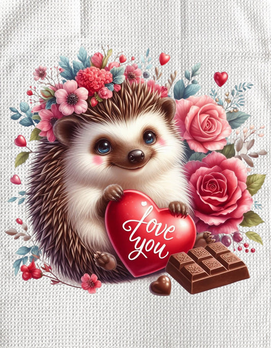 TOWELS - VALENTINE'S ANIMAL HEDGEHOG CHOCOLATES