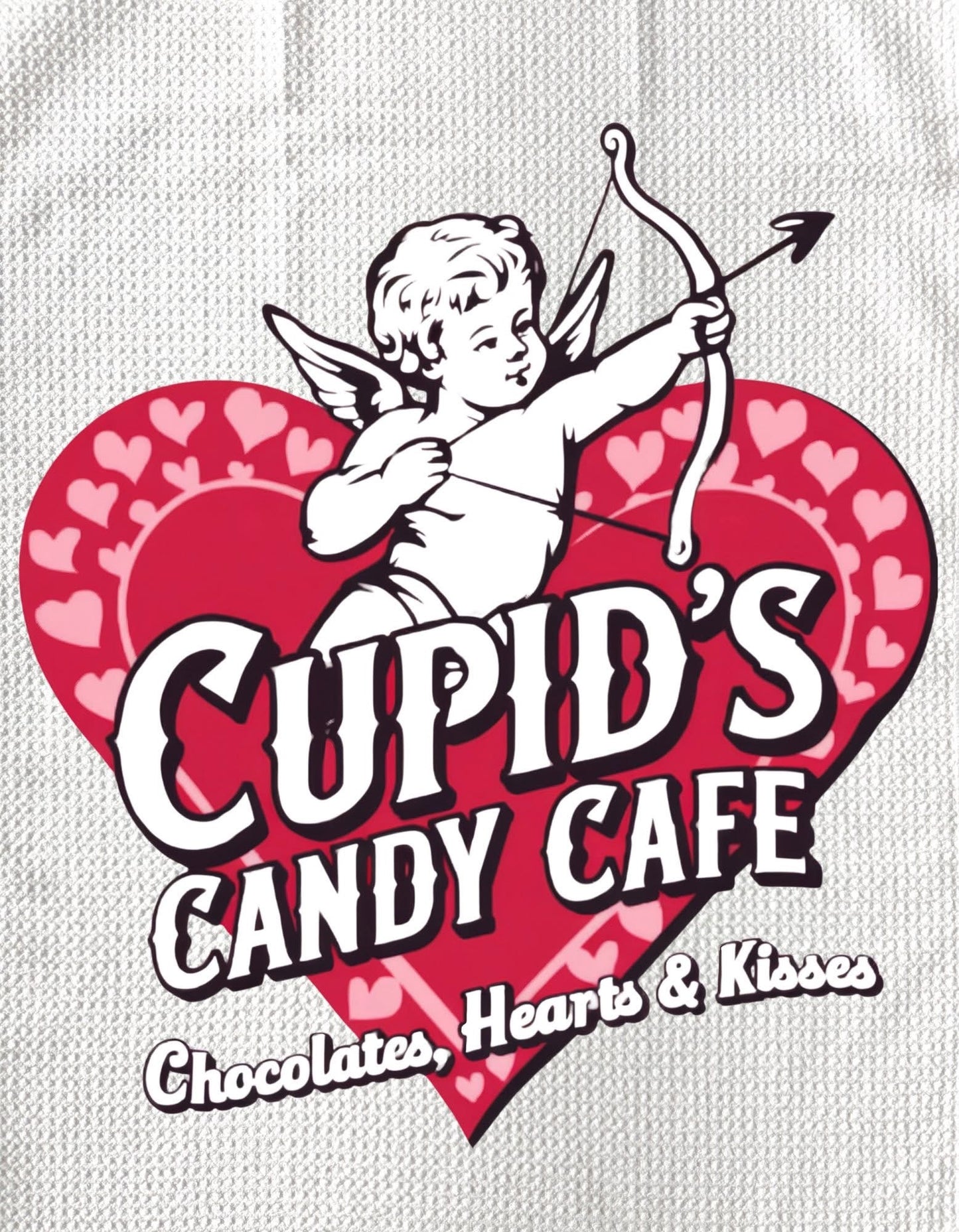 TOWELS - VALENTINE'S CUPID'S CANDY CAFE