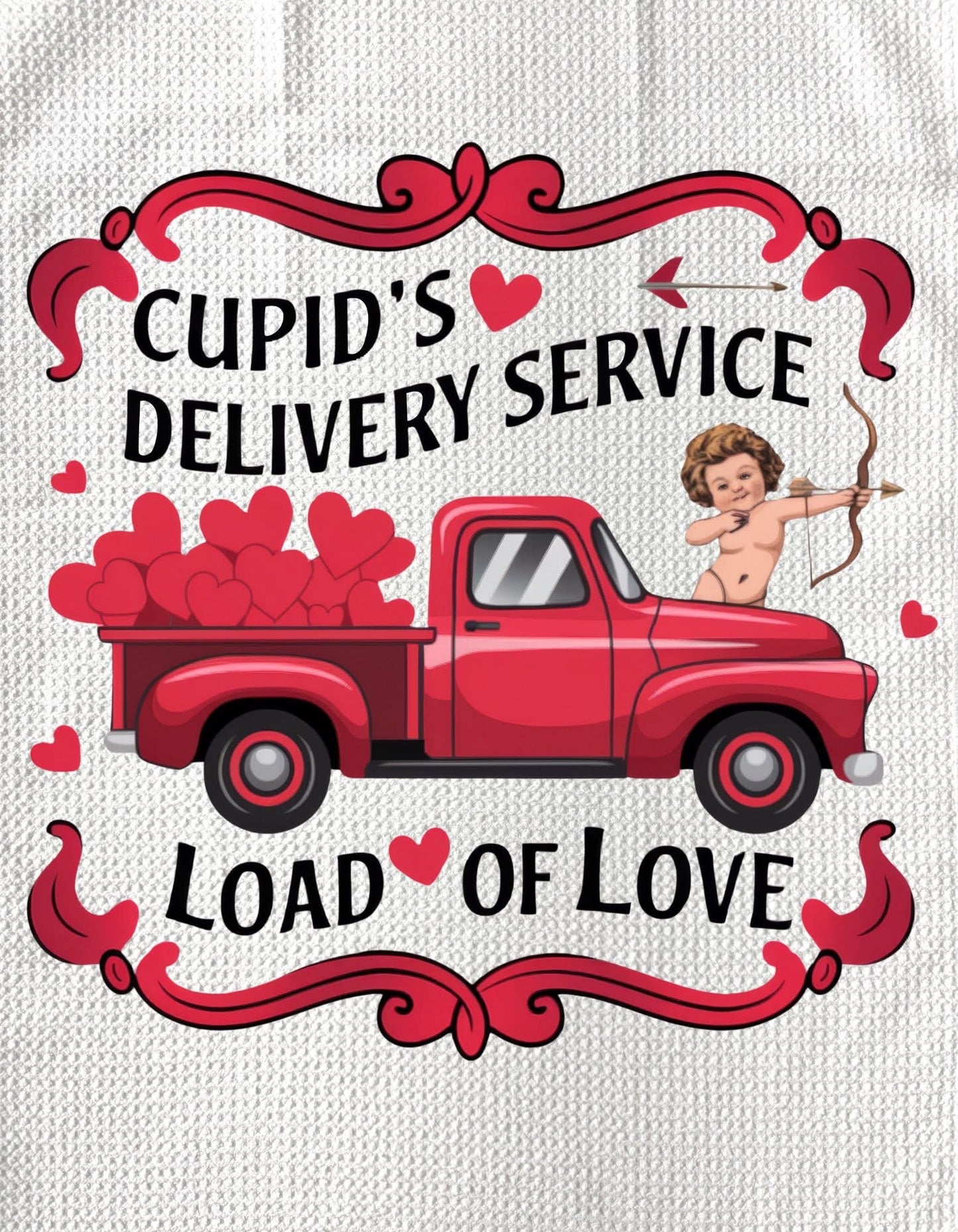 TOWELS - VALENTINE'S CUPID'S DELIVERY SERVICE