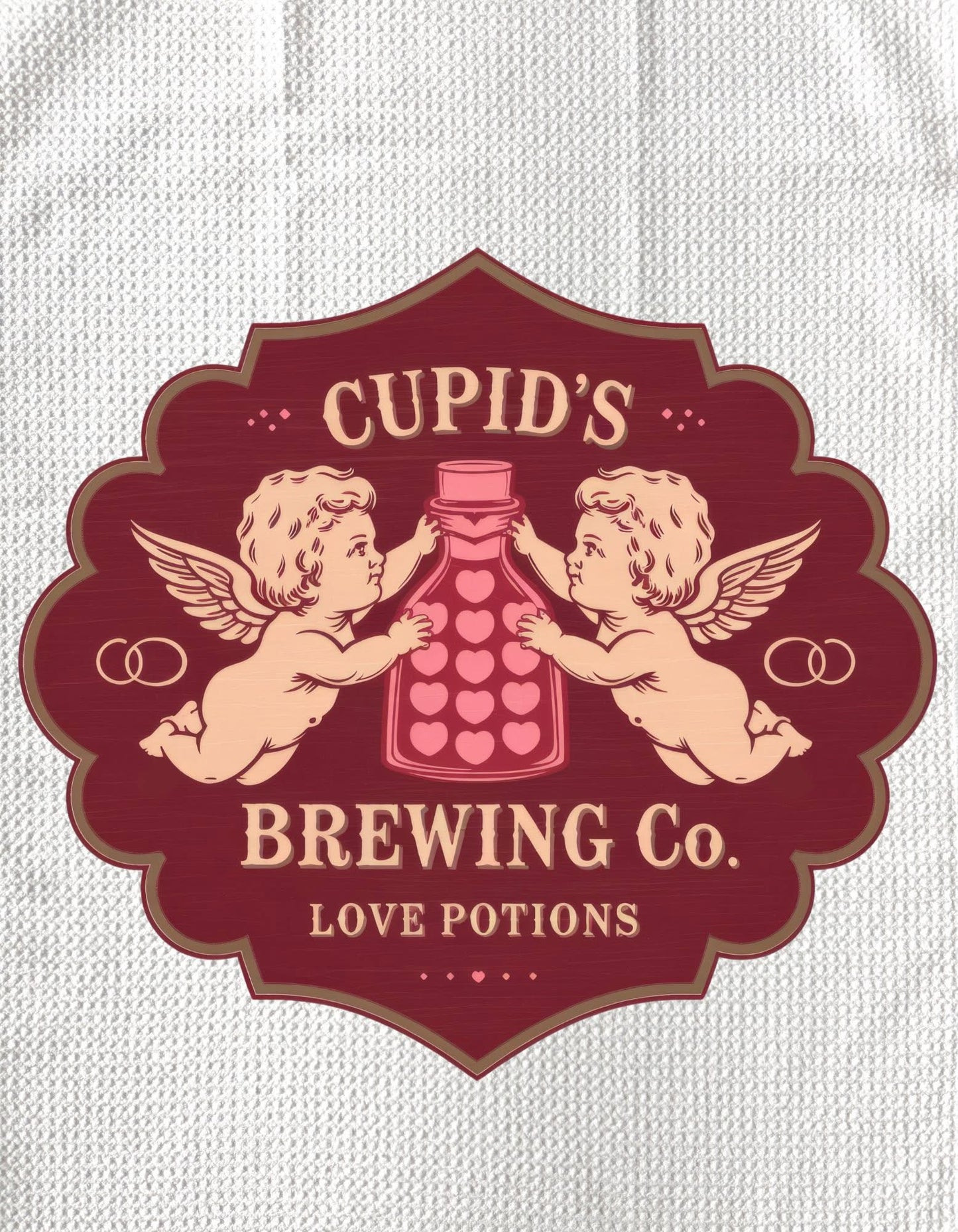 TOWELS - VALENTINE'S CUPID'S POTION JAR
