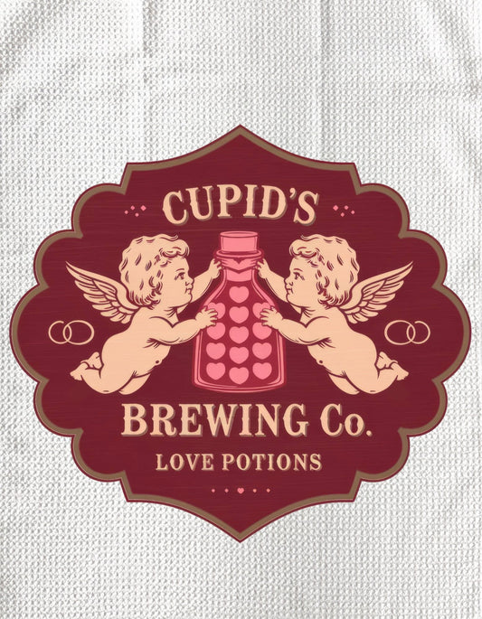 TOWELS - VALENTINE'S CUPID'S POTION JAR