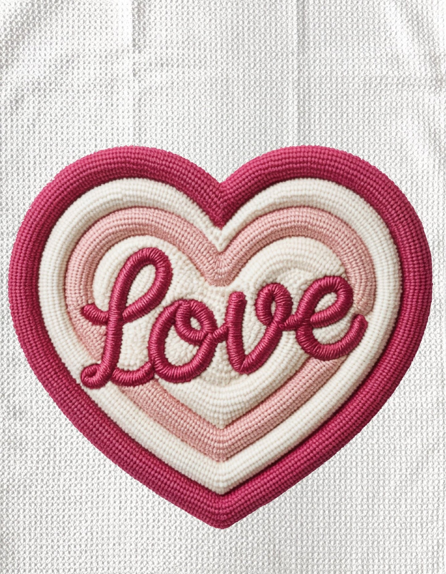 TOWELS - VALENTINE'S FABRIC LOVE PINK