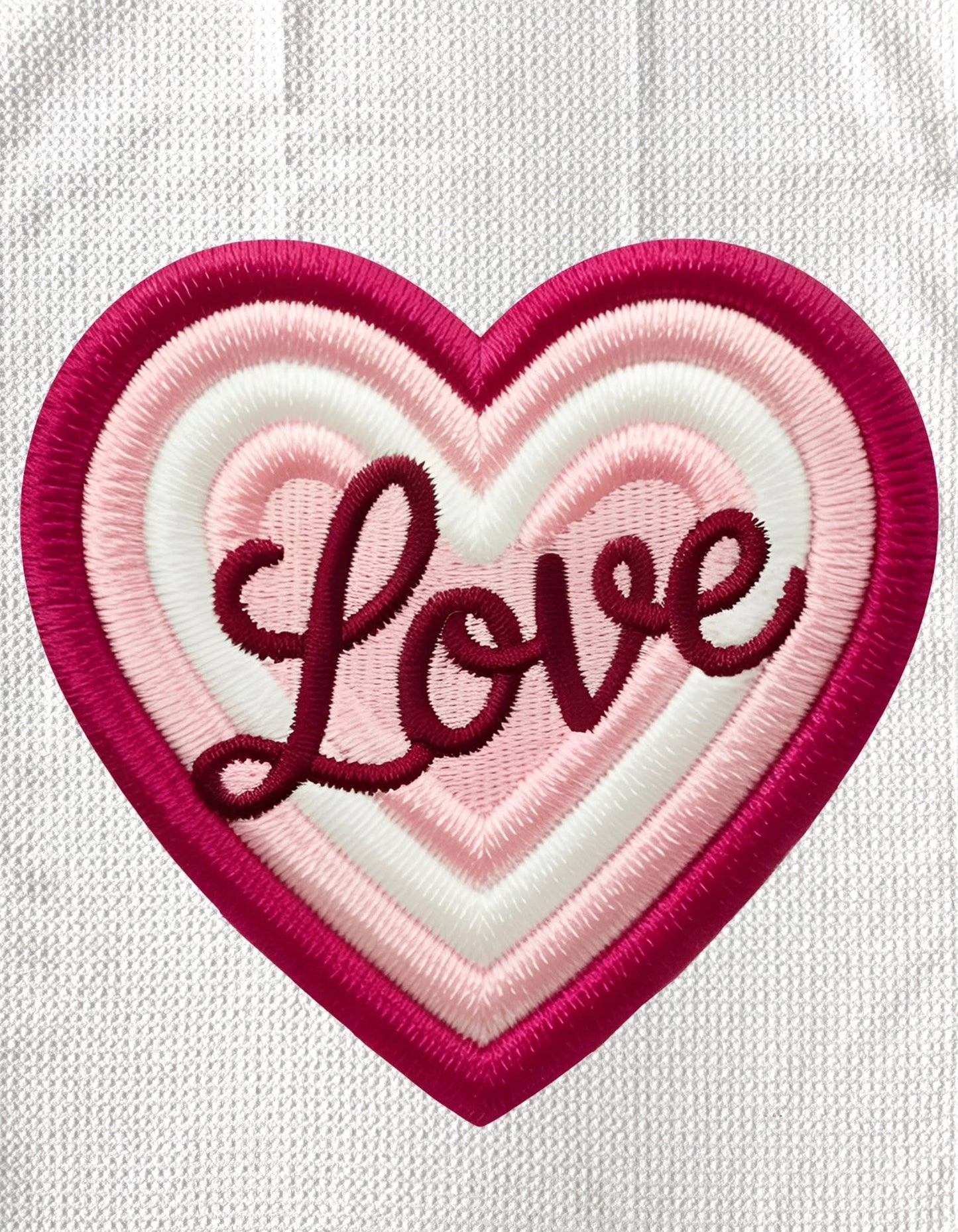 TOWELS - VALENTINE'S FABRIC LOVE RED