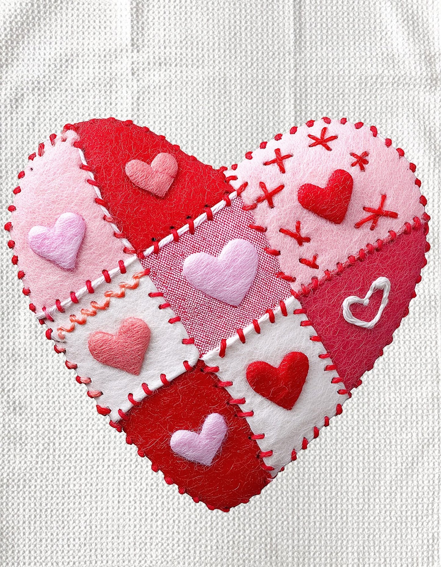 TOWELS - VALENTINE'S FABRIC HEART PATCH