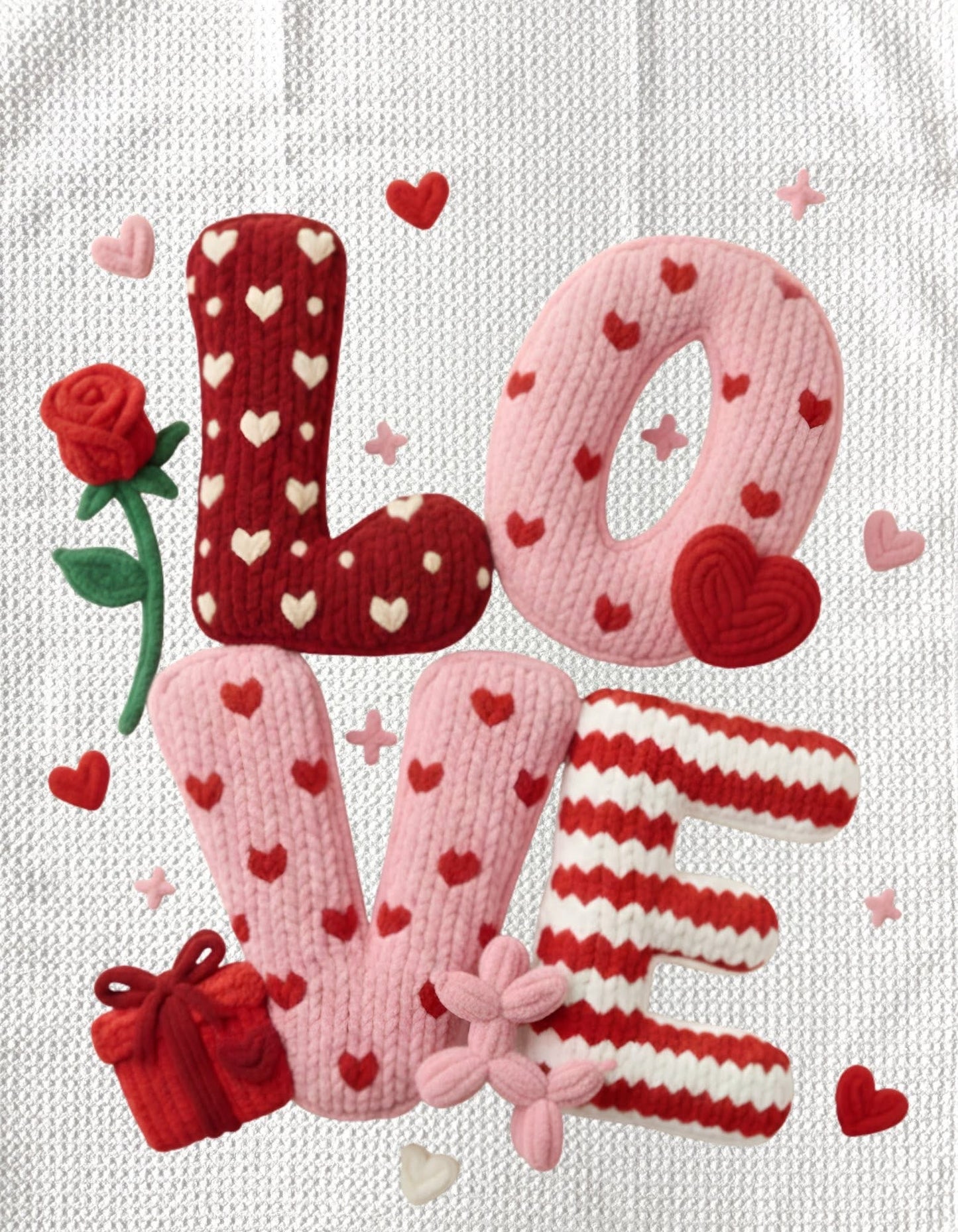 TOWELS - VALENTINE'S FABRIC LOVE WITH ROSE
