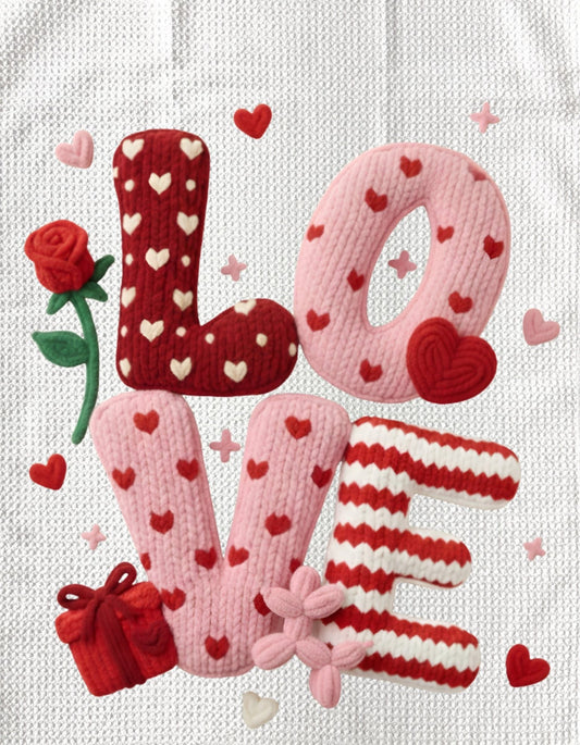 TOWELS - VALENTINE'S FABRIC LOVE WITH ROSE
