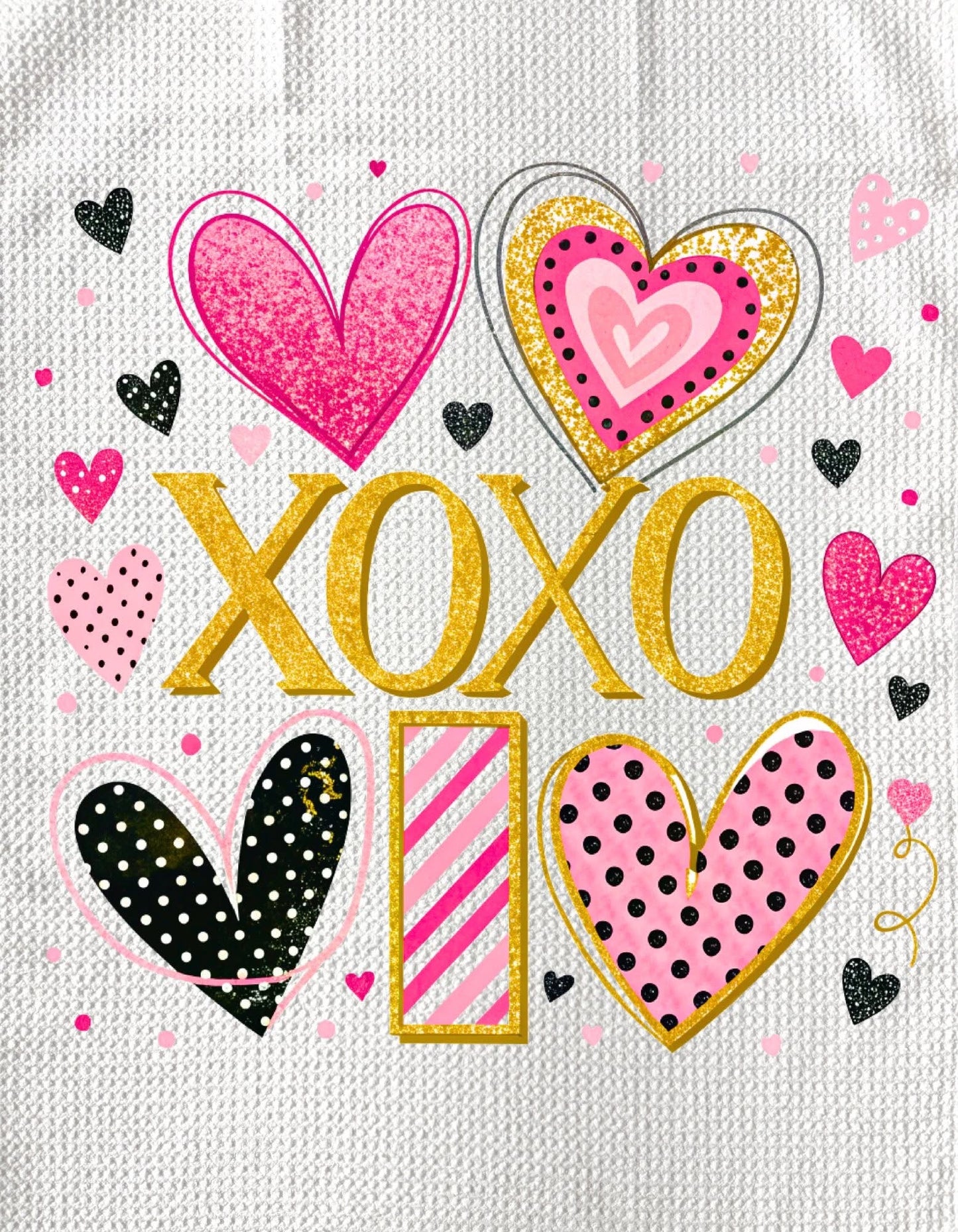 TOWELS - VALENTINE'S XOXO GOLD
