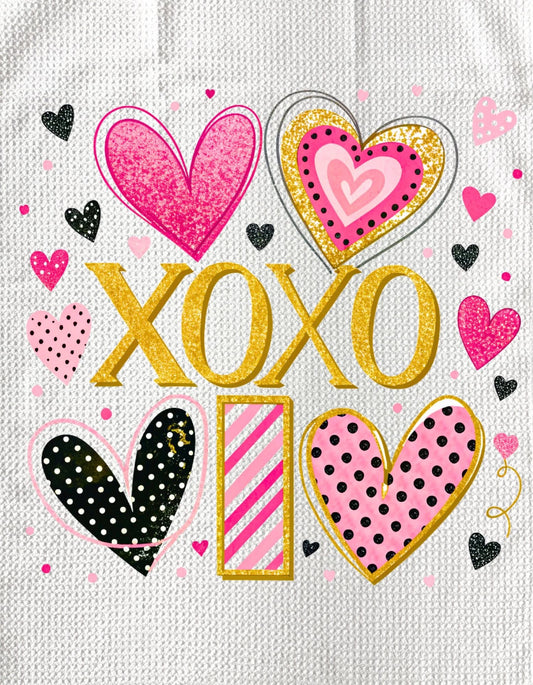 TOWELS - VALENTINE'S XOXO GOLD