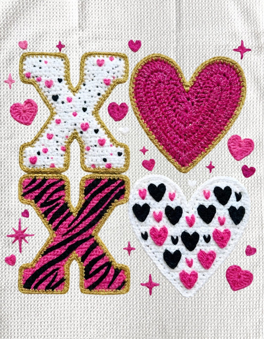 TOWELS - VALENTINE'S FABRIC XOXO