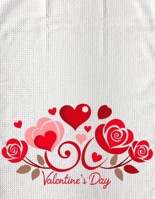 TOWELS - VALENTINE'S DAY HEART DESIGN