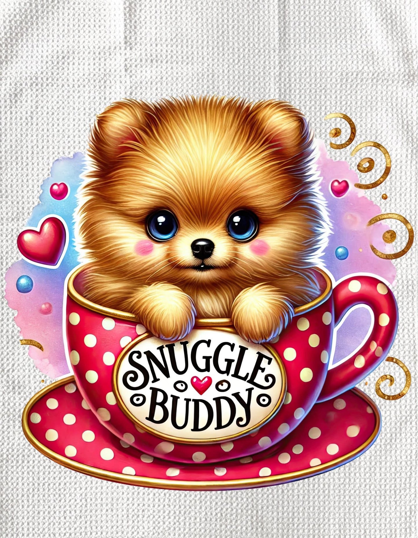 TOWELS - VALENTINE'S PUPPY SNUGGLE BUDDY