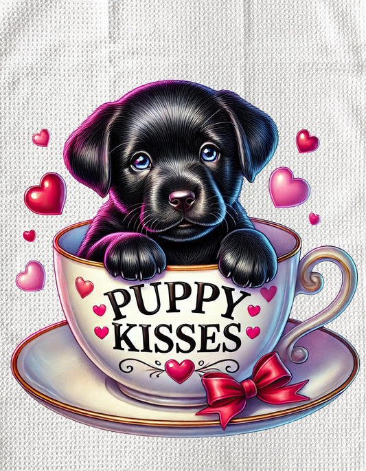 TOWELS - VALENTINE'S PUPPY KISSES