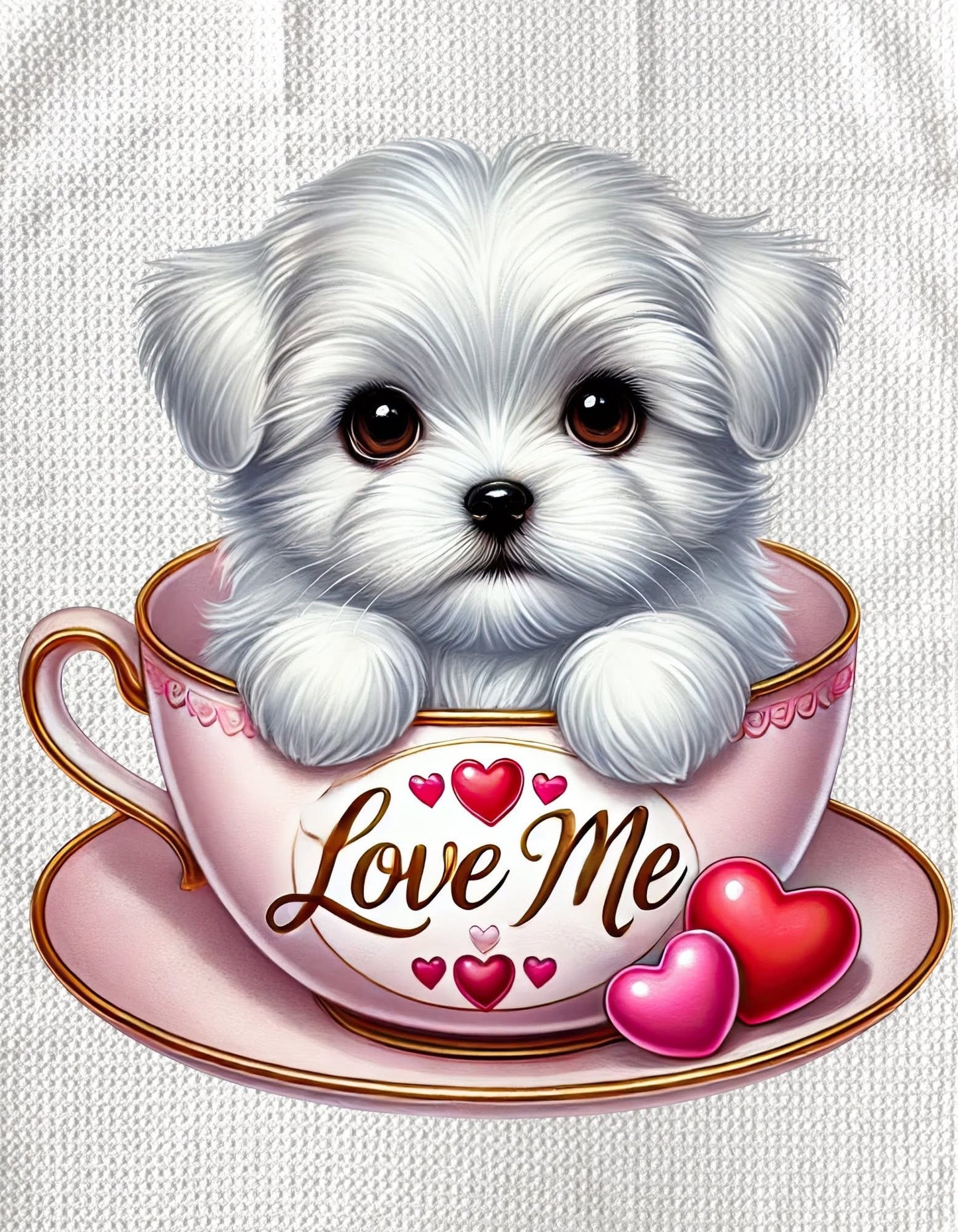 TOWELS - VALENTINE'S PUPPY LOVE ME