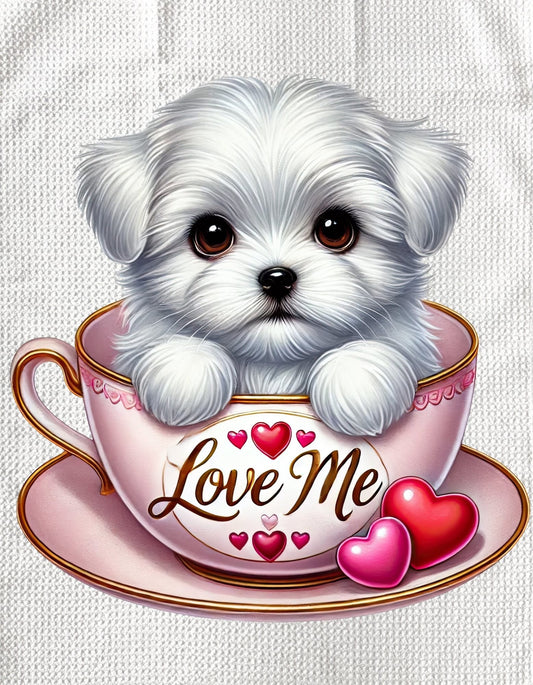 TOWELS - VALENTINE'S PUPPY LOVE ME