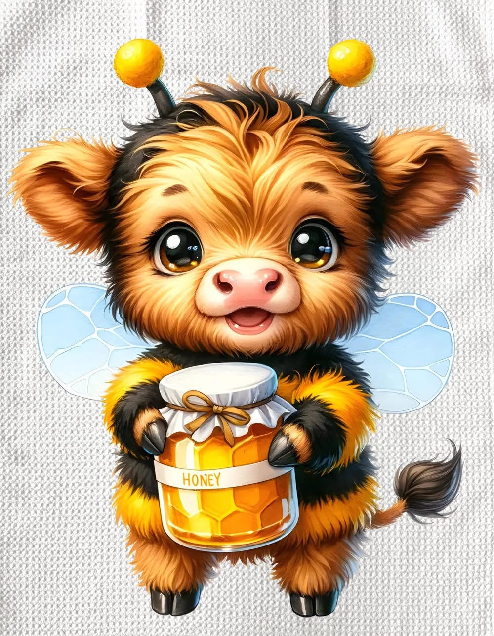 TOWELS - HIGHLAND COW BEE/HONEY COSTUME
