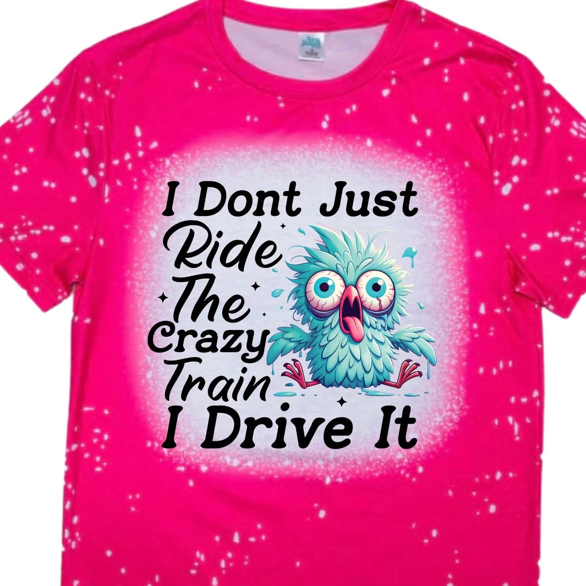T-Shirts Faux Bleached - OWL CRAZY TRAIN