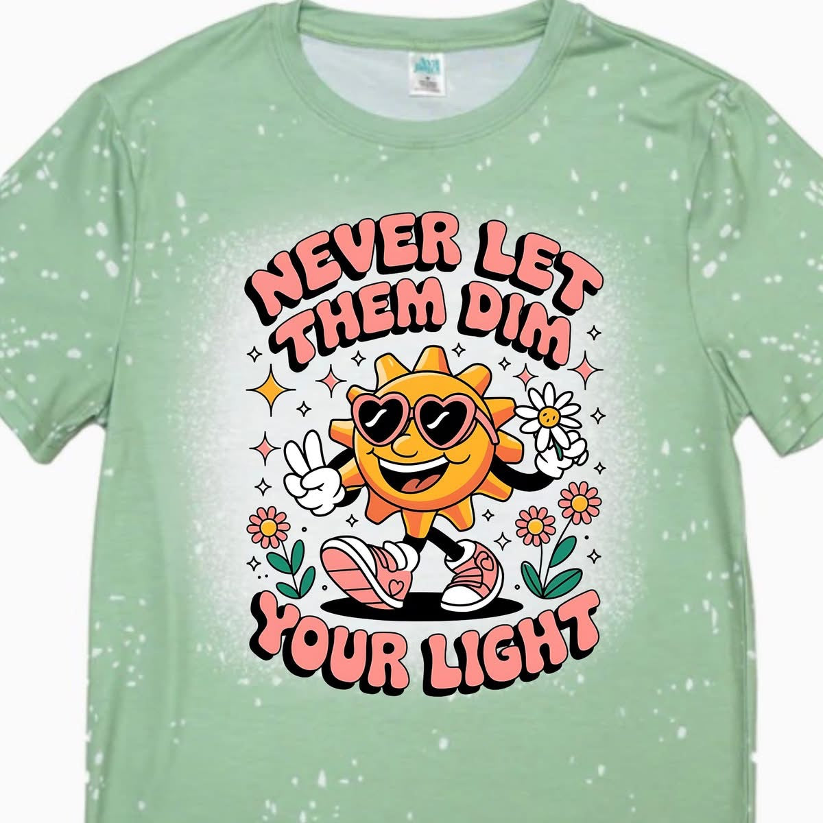 T-Shirts Faux Bleached - SUN NEVER LET THEM