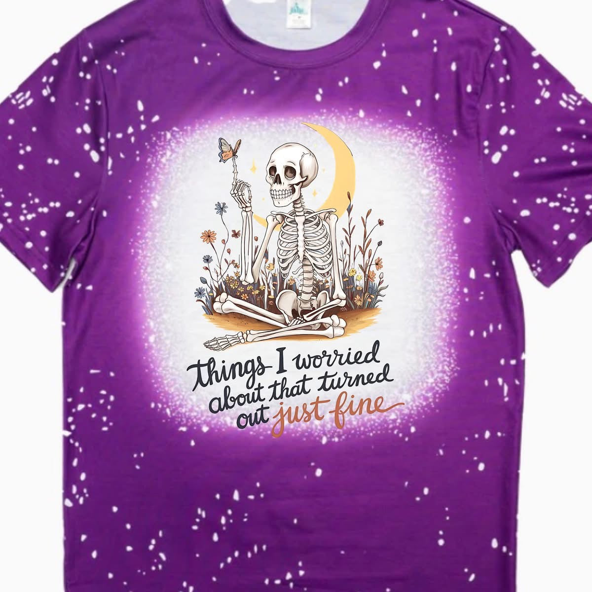 T-Shirts Faux Bleached - SKELETON FINE