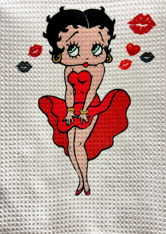 TOWELS - BETTY BOOP RED DRESS BLOWING