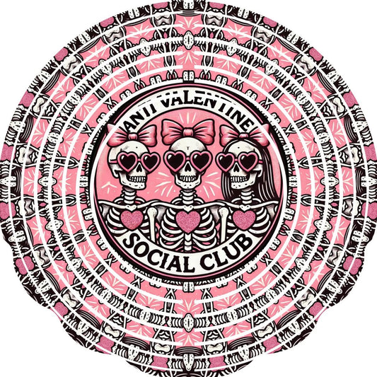 Wind Spinner with Jewel Strand Skeleton Valentine's Social Club