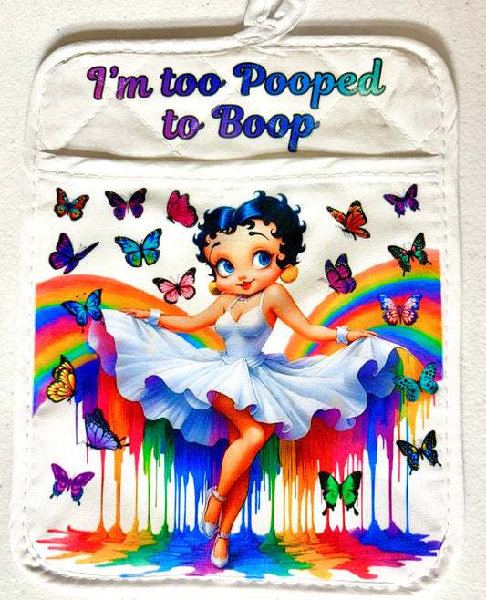 POT HOLDER - BETTY BOOP TOO POOPED TO BOOP
