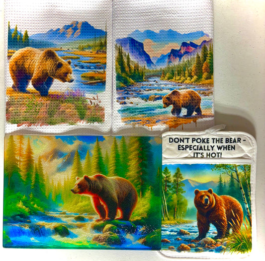 KITCHEN SET - BEAR BY THE RIVER (4 PIECE)