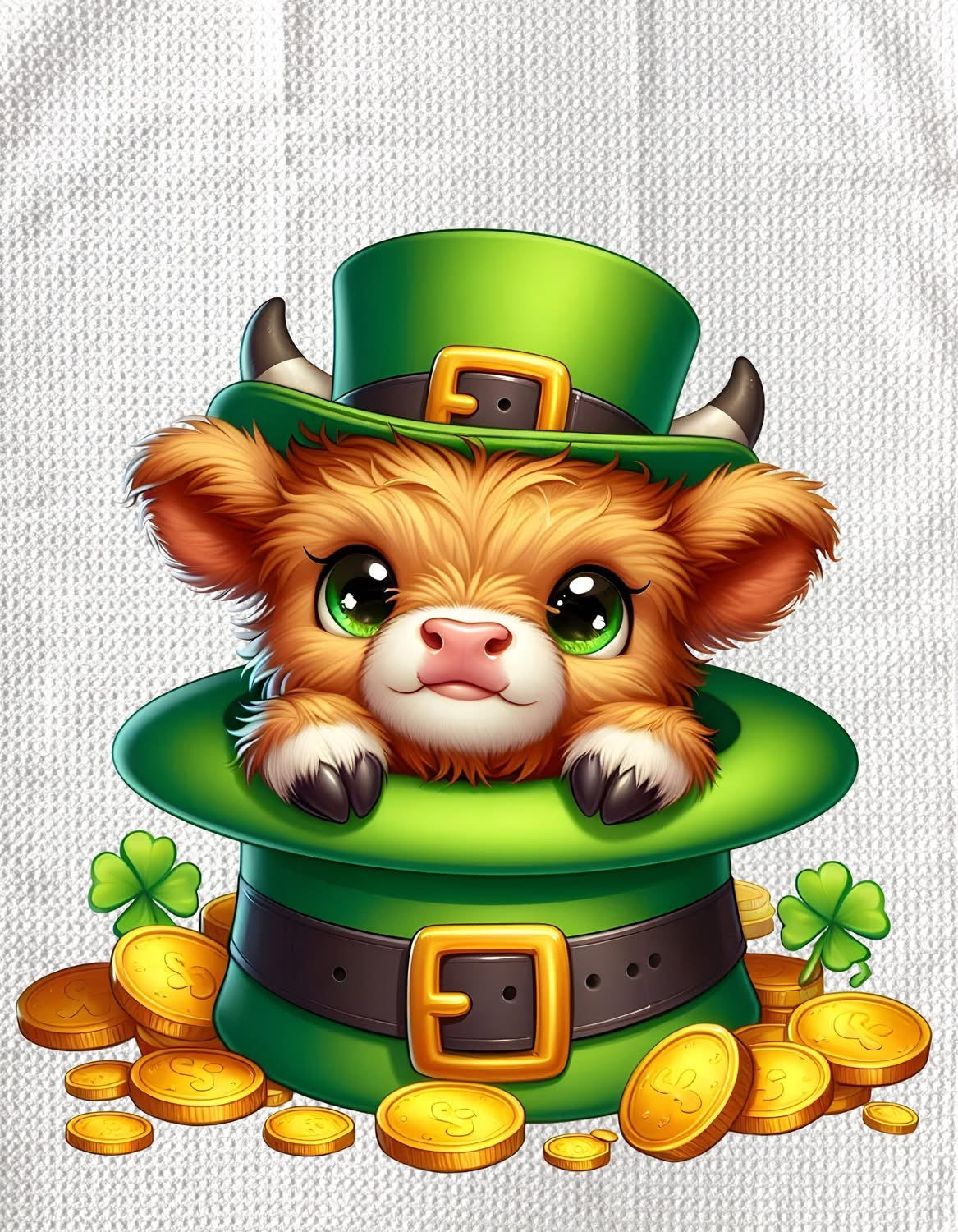 TOWELS - ST PATRICK'S HIGHLAND COW HAT