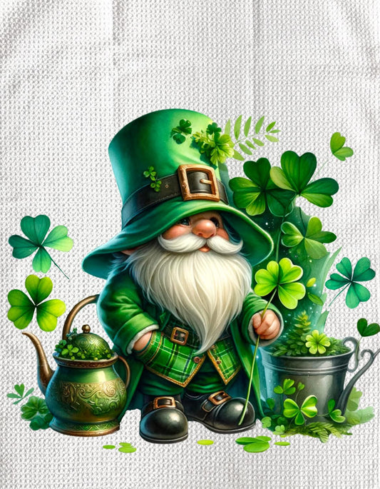 TOWELS - ST PATRICK'S GNOME CLOVER