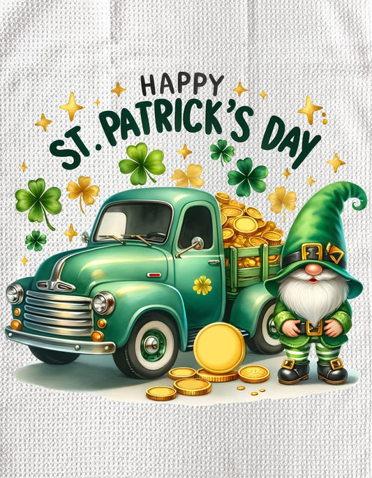 TOWELS - ST PATRICK'S GNOME TRUCK
