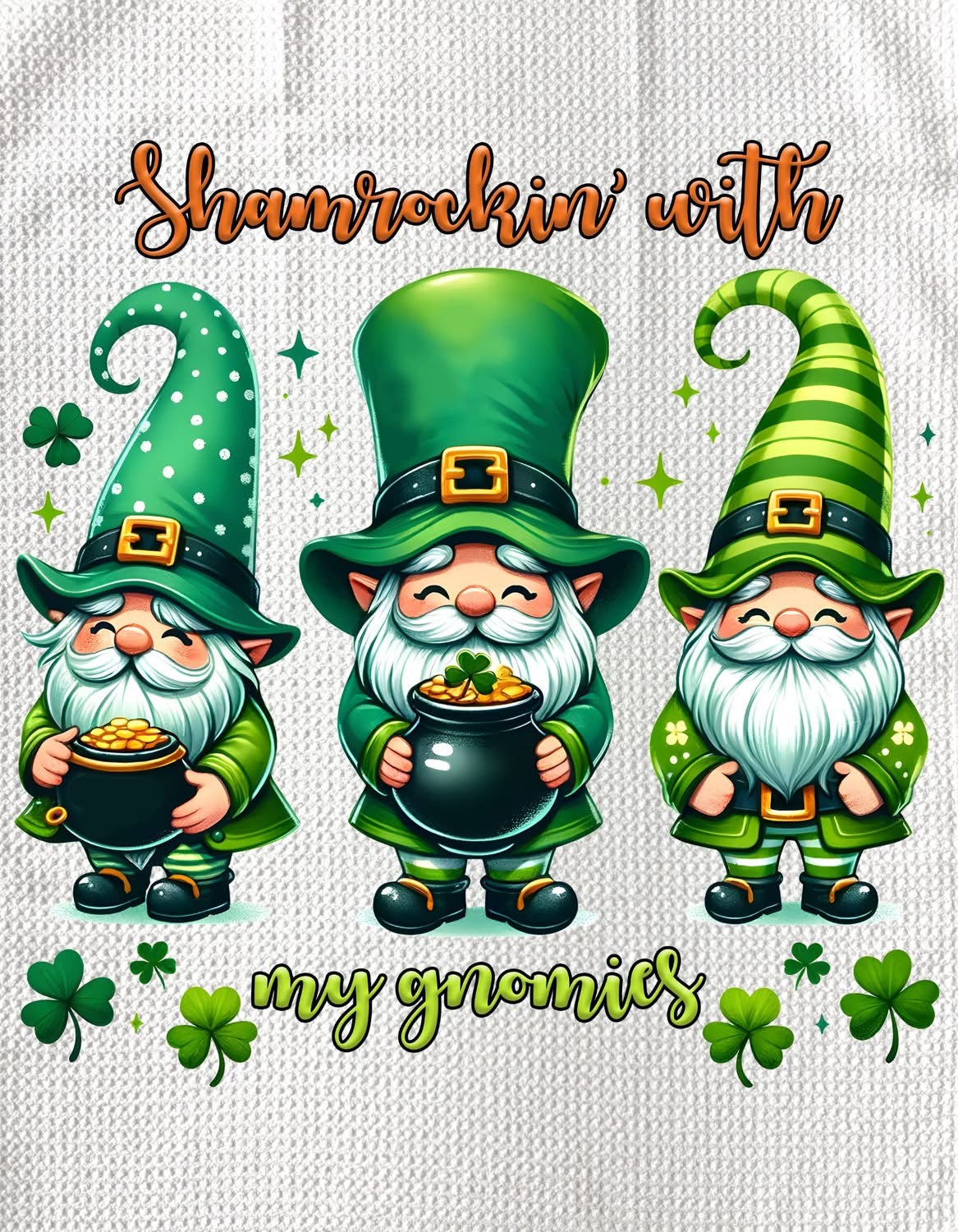 TOWELS - ST PATRICK'S GNOME SHAMROCKIN'